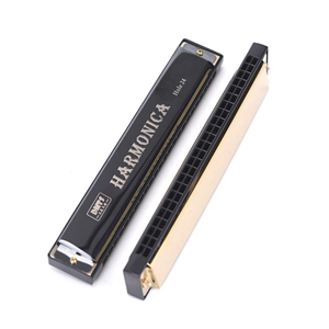 ساز دهنی مدل هارمونیکا 24 سوراخ مشکی Harmonica 24-hole -اسباب بازی